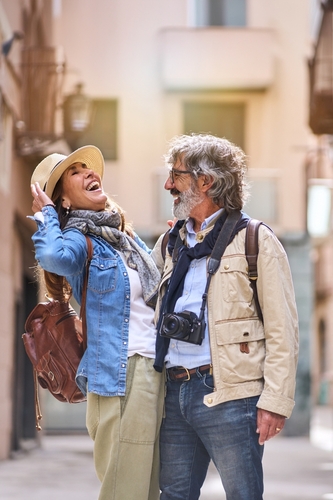 Couple laughing